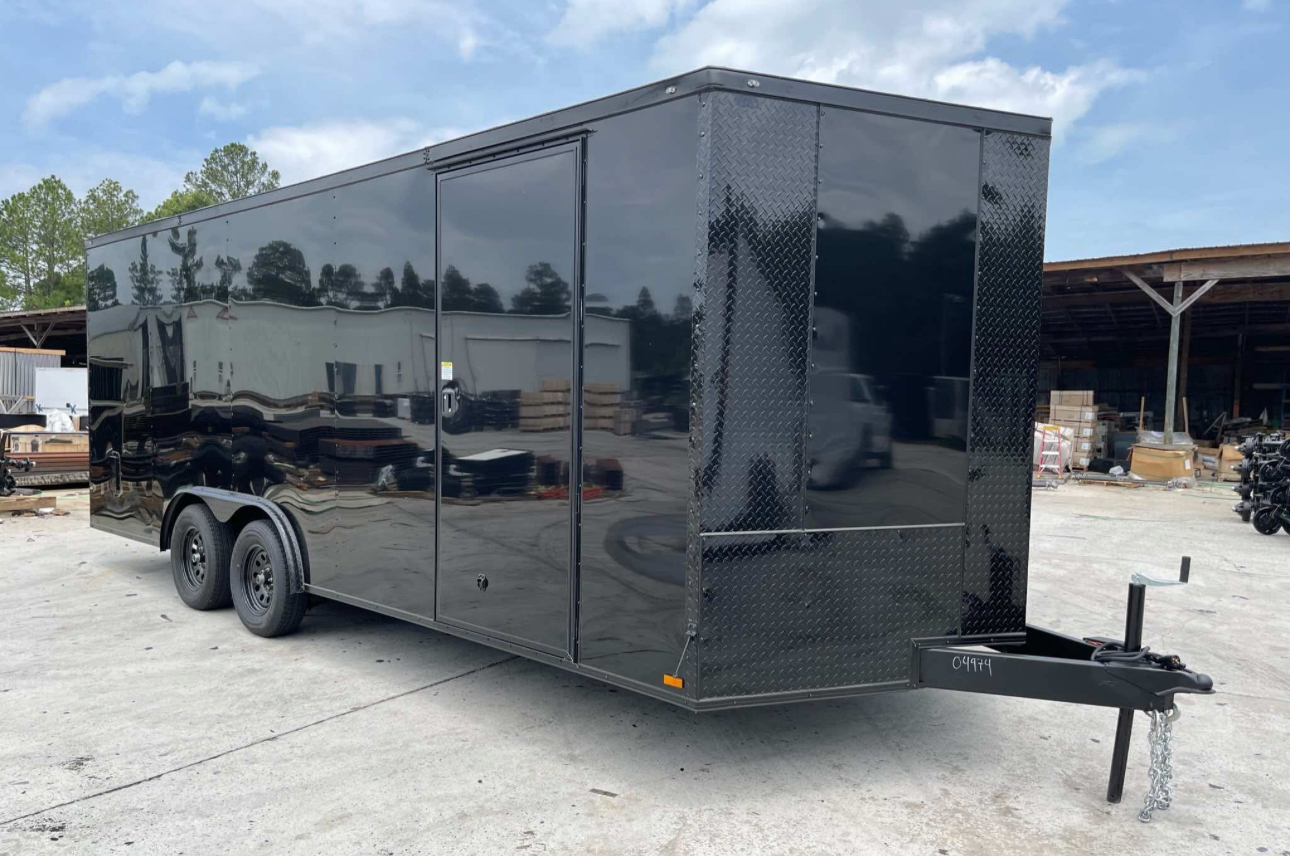 Anvil 8x20 Enclosed Trailer rental with E-track system for secure cargo hauling in Gwinnett County